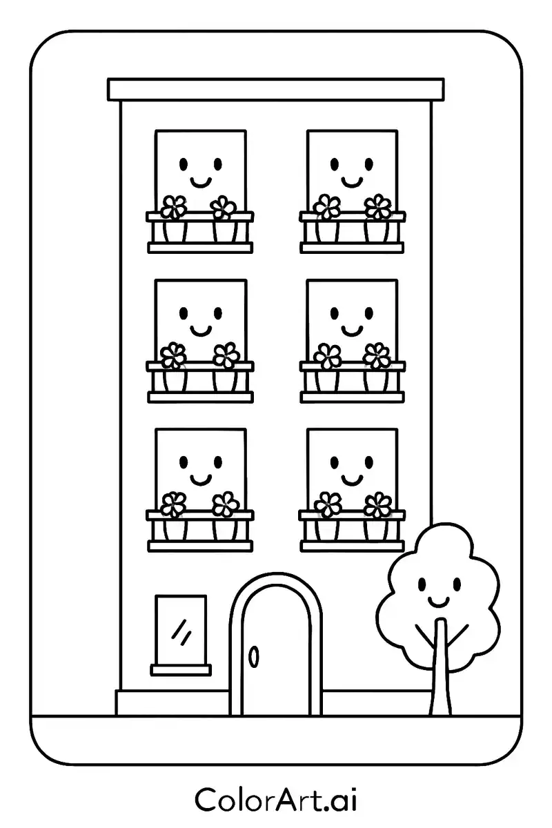 smiling-windows-and-whimsical-walls-coloring-page