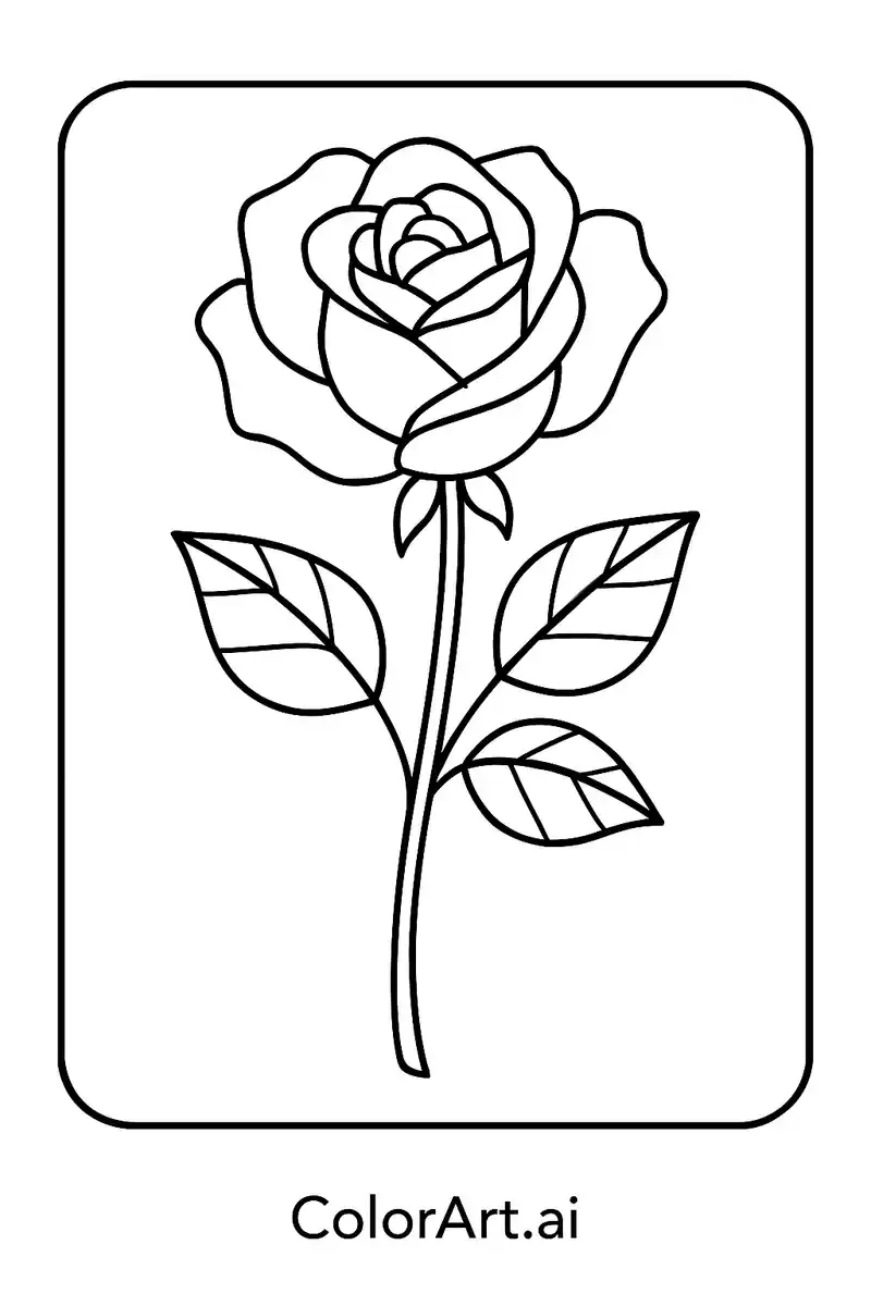 one-rose-flower-coloring-page