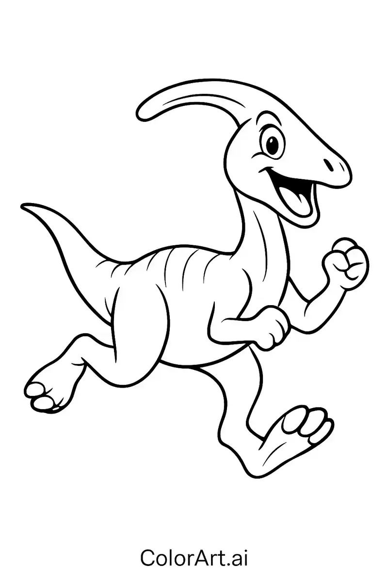 a-cute-running-parasaurolophus-dinosaur-coloring-page
