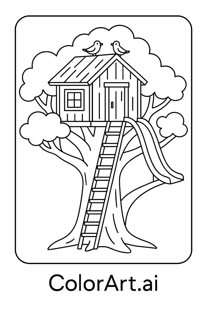 treehouse-nestled-within-the-branches-coloring-page