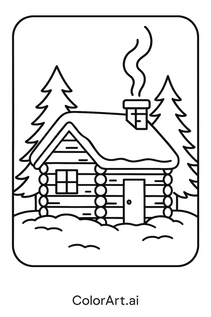 a-cozy-cabin-in-a-winter-wonderland-coloring-page